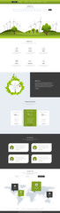 Eco one page website design template. Vector 