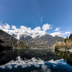 Mountain Lake. Caucasus. Abkhazia. Riza lake