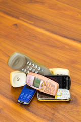 .Mobile version of the old wooden floor.