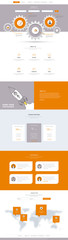 Business One page website design template. Vector Design.