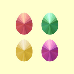 Obraz premium Collection of modern flat design with four different origami eas
