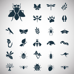Set of twenty seven nature icons