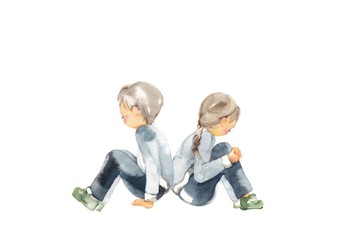 ひとりぼっち、男の子と女の子