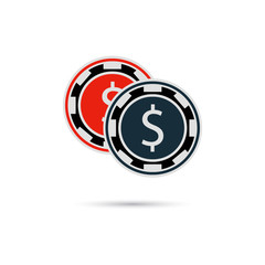 illustration of casino chips icon