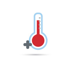 Illustration of the temperature is above zero icon