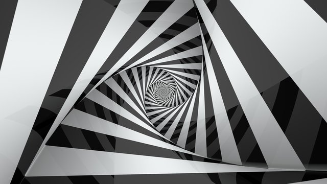 black and white hypnotic spiral