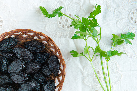 Prunes and parsley