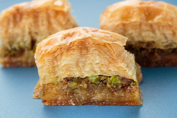 Baklava with pistachios and walnuts