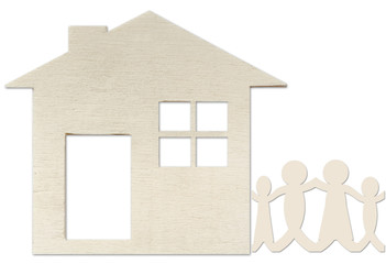  maison famille ribambelle, fond blanc