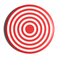 Round red and white target