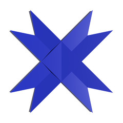 Irregular polygon in style of origami