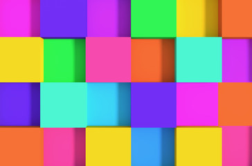 Three-dimensional colorful cubes
