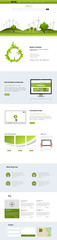 Eco Business One page website design template. Vector Design.