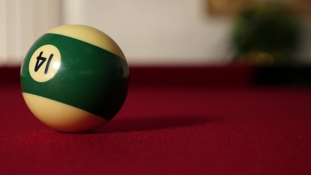 Billiards, pool - hitting the 14 ball