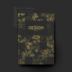 Naklejka na ściany i meble floral ornament vector brochure template. Flyer Layout