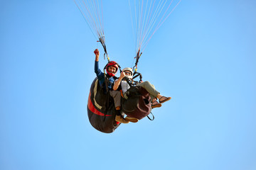 paragliding in the mediterranean sky