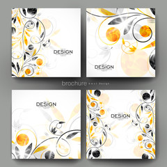 floral ornament vector brochure template. Flyer Layout