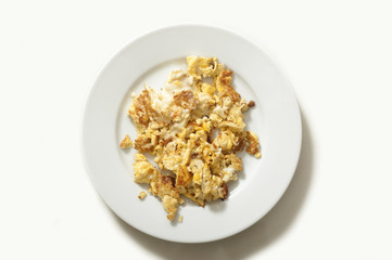 scrambled eggs on plate