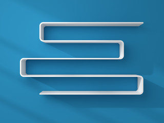 Obraz premium 3d rendered modern shelves.