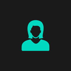 Woman avatar profile picture - vector