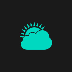 Sun cloud icon