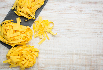 Fettuccine Pasta with Copy Space