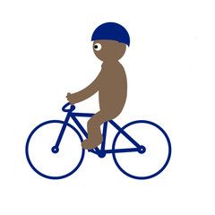 Kippy riding bicycle