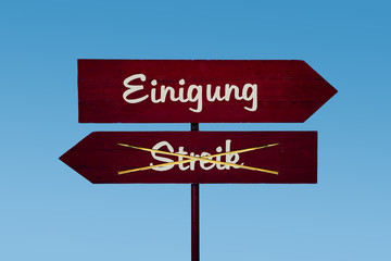 Schild 48 - Einigung