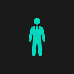 businessman  web icon. vector illustration