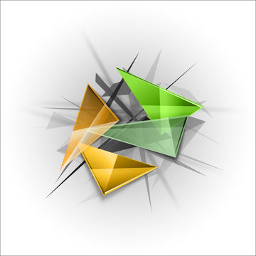  Sharp triangles on the abstract background. Vector busines temp