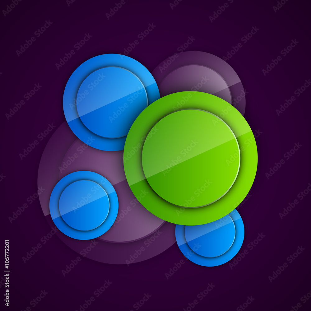 Aufkleber abstract background with glossy circles. glossy buttons. vector