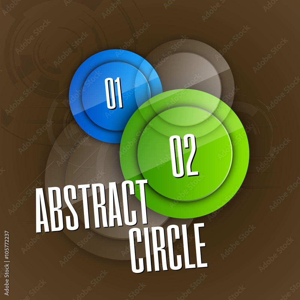 Poster abstract background with glossy circles. glossy buttons. vector