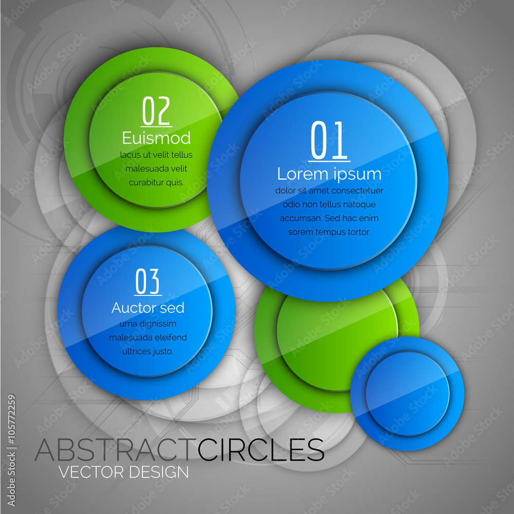Aufkleber abstract background with glossy circles. glossy buttons. vector