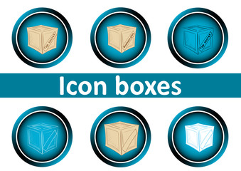 Icons with boxes
