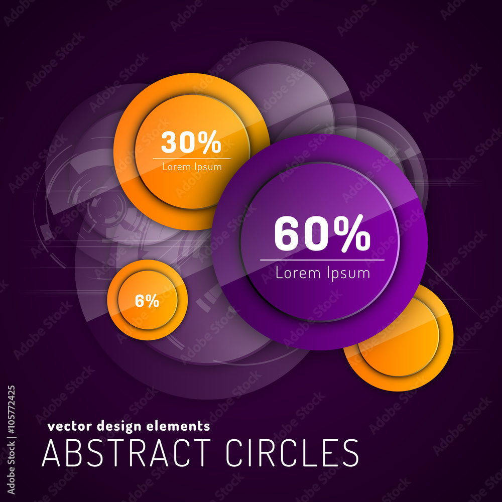 Aufkleber abstract background with glossy circles. glossy buttons. vector