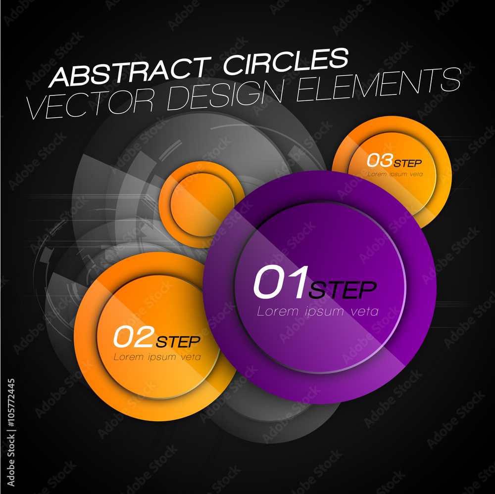 Aufkleber abstract background with glossy circles. glossy buttons. vector