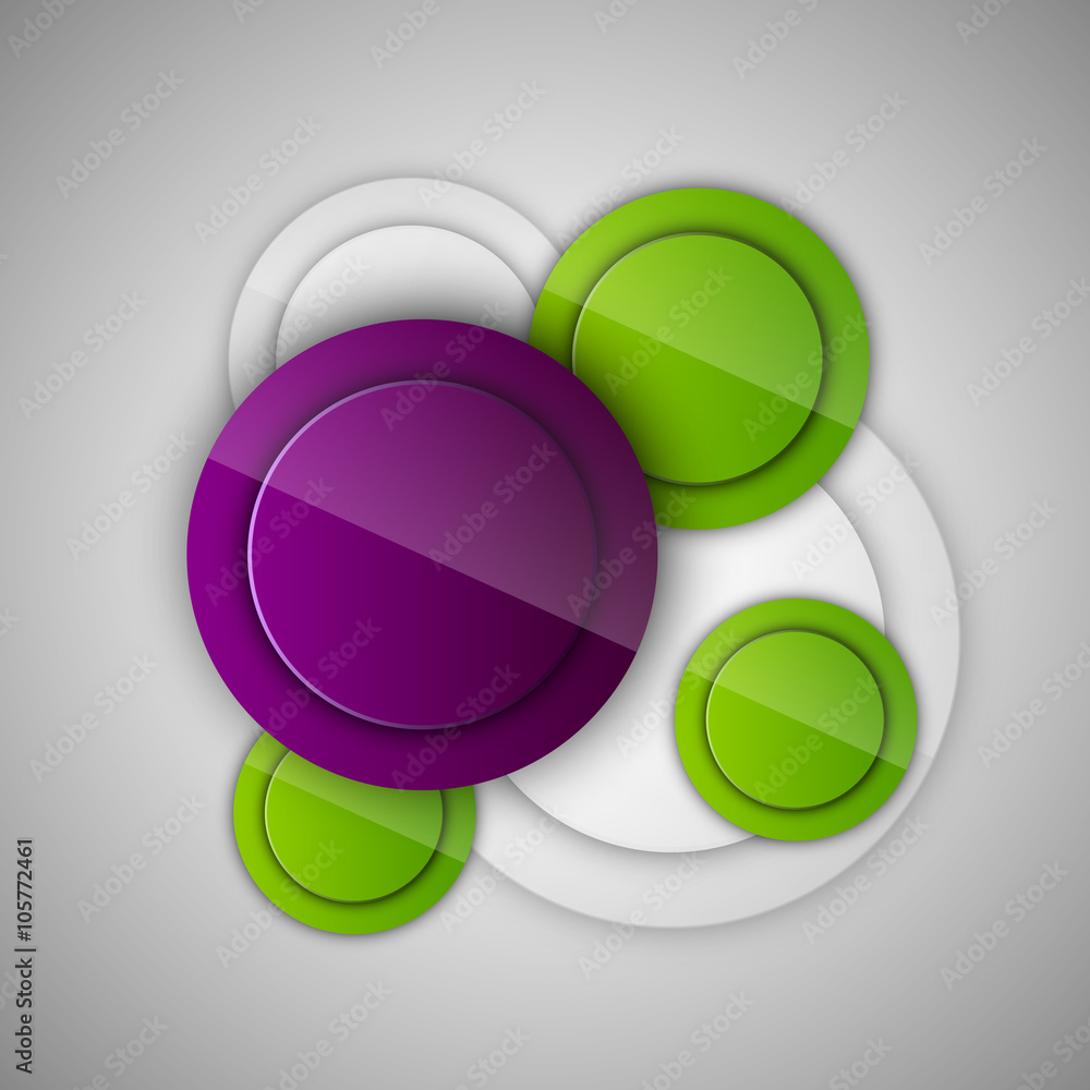 Aufkleber abstract background with glossy circles. glossy buttons. vector