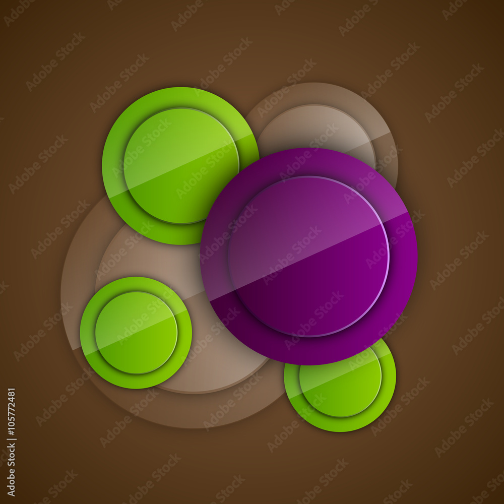Aufkleber abstract background with glossy circles. glossy buttons. vector
