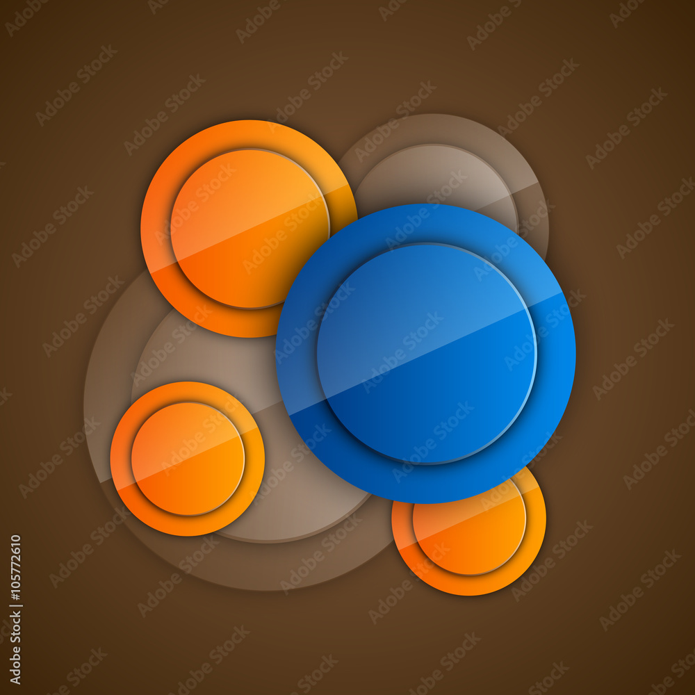 Aufkleber abstract background with glossy circles. glossy buttons. vector