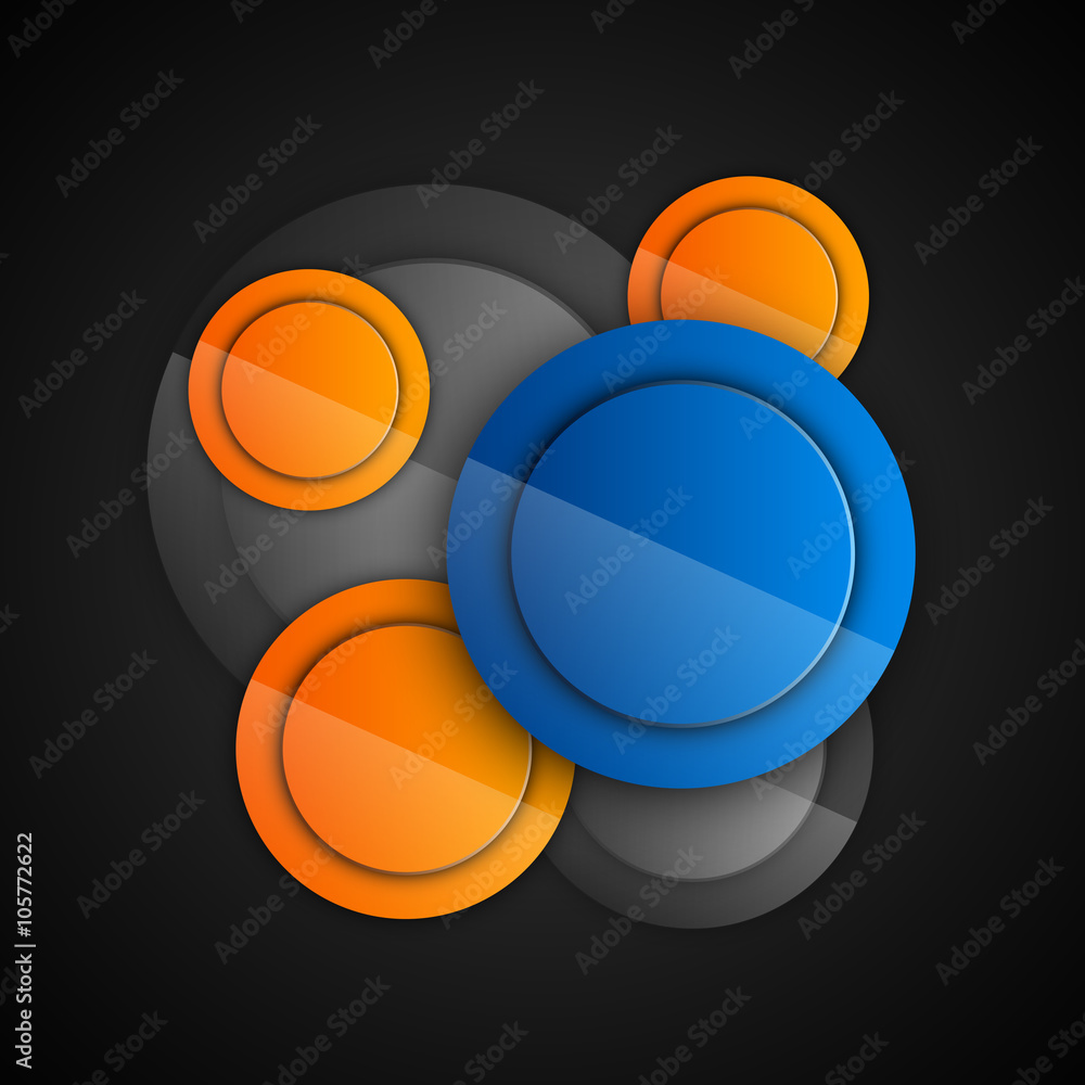 Aufkleber abstract background with glossy circles. glossy buttons. vector