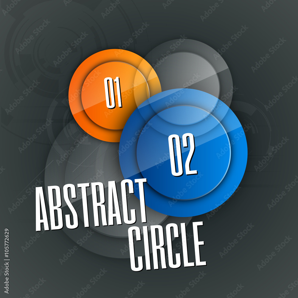 Poster abstract background with glossy circles. glossy buttons. vector