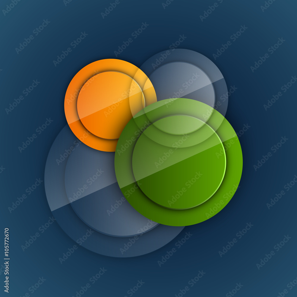 Aufkleber abstract background with glossy circles. glossy buttons. vector