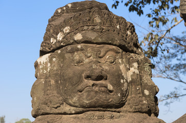 Obraz premium Portrait of a demon, Angkor Thom, Cambodia