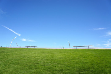 青空と芝生