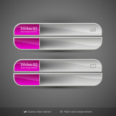 Vector business banners on the dark background for infographics