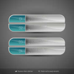 Vector business banners on the dark background for infographics