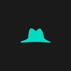 Fototapeta premium Mens hat vector icon