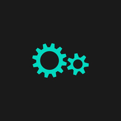 Obraz premium Two gears icon