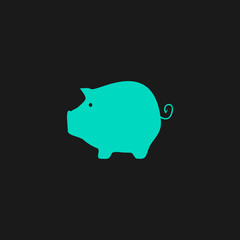 Piggy bank flat icon