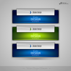 Vector business banners editable design elements for infographic